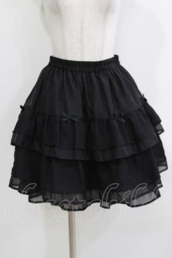 画像1: axes femme POETIQUE / プチリボンティアードミニスカート M ブラック H-26-04-07-051-AX-SK-NS-ZH