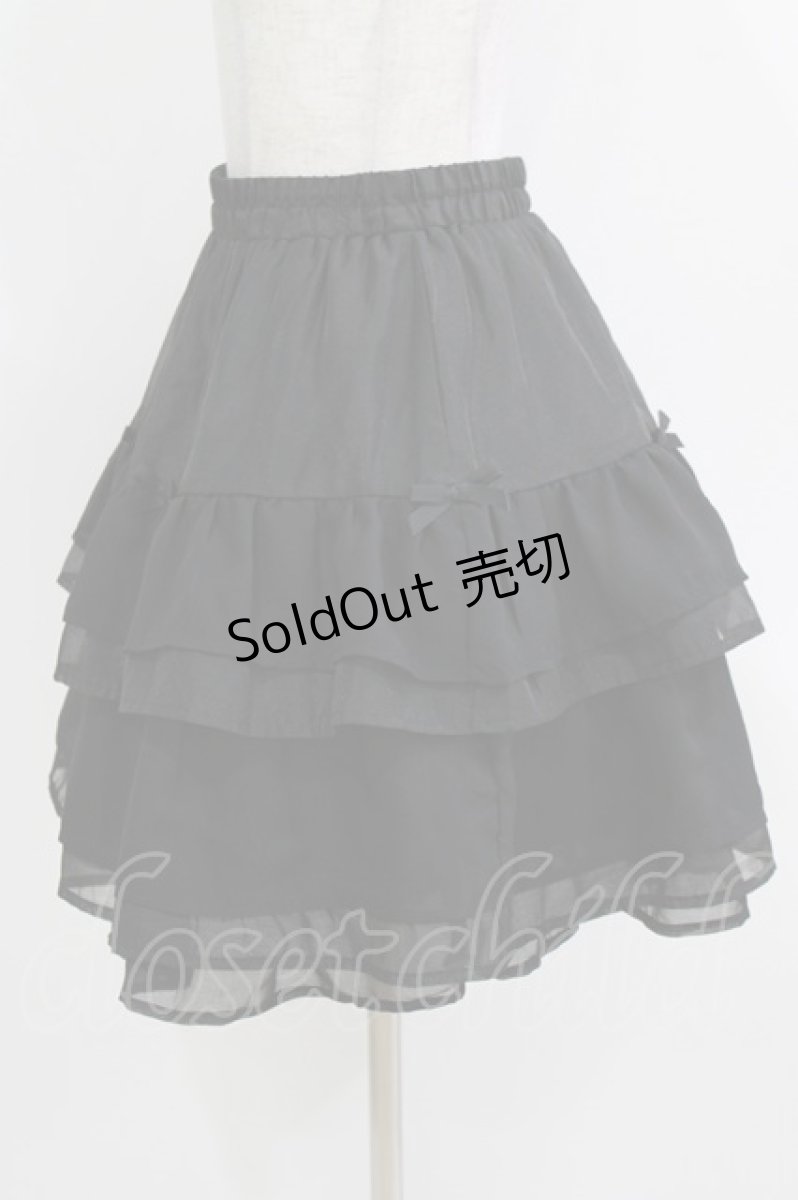 画像2: axes femme POETIQUE / プチリボンティアードミニスカート M ブラック H-26-04-07-051-AX-SK-NS-ZH (2)
