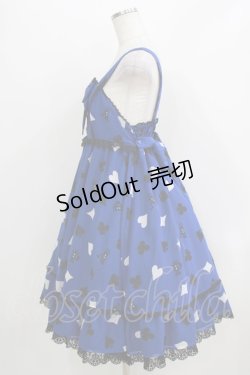 画像2: Angelic Pretty / Royal Cardsハイウエストジャンパースカート Free ブルー H-26-04-07-005-AP-OP-NS-ZH