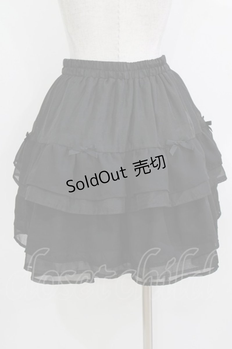 画像3: axes femme POETIQUE / プチリボンティアードミニスカート M ブラック H-26-04-07-051-AX-SK-NS-ZH (3)