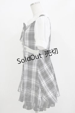 画像2: Ank Rouge / チェックフリルコンビネゾン Free ブラック H-26-04-07-053-CA-OP-NS-ZH