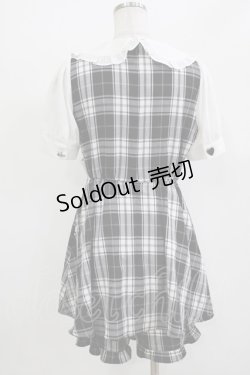 画像3: Ank Rouge / チェックフリルコンビネゾン Free ブラック H-26-04-07-053-CA-OP-NS-ZH