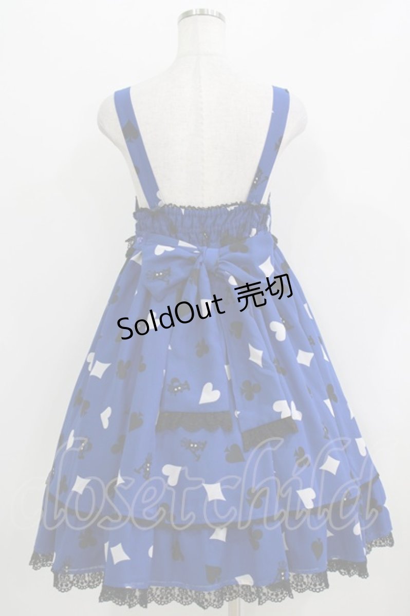 画像3: Angelic Pretty / Royal Cardsハイウエストジャンパースカート Free ブルー H-26-04-07-005-AP-OP-NS-ZH (3)