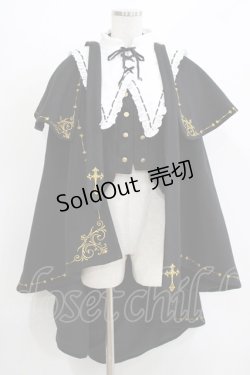 画像1: Belchic（海外ロリータブランド） / 刺繍マント Free ブラック H-26-04-07-056-PU-JA-NS-ZH