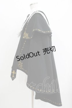 画像2: Belchic（海外ロリータブランド） / 刺繍マント Free ブラック H-26-04-07-056-PU-JA-NS-ZH