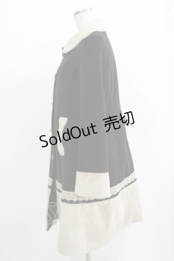 画像2: axes femme / バイカラーAコート L ブラック/アイボリー H-26-04-07-057-AX-CO-NS-ZH