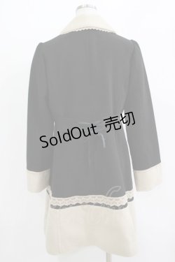 画像3: axes femme / バイカラーAコート L ブラック/アイボリー H-26-04-07-057-AX-CO-NS-ZH