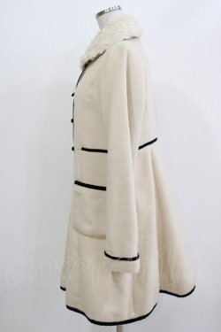 画像2: Secret Honey / ファーカラーコート Free アイボリー H-26-04-07-060-CA-CO-NS-ZH