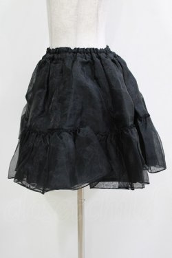 画像2: metamorphose / オーガンジーソフトパニエ Free ブラック H-26-04-07-063-ME-SK-NS-ZH