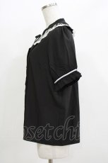 画像2: axes femme / カットワークブラウス L ブラック/ホワイト H-26-04-07-069-AX-BL-NS-ZH (2)