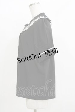 画像2: axes femme / カットワークブラウス L ブラック/ホワイト H-26-04-07-069-AX-BL-NS-ZH