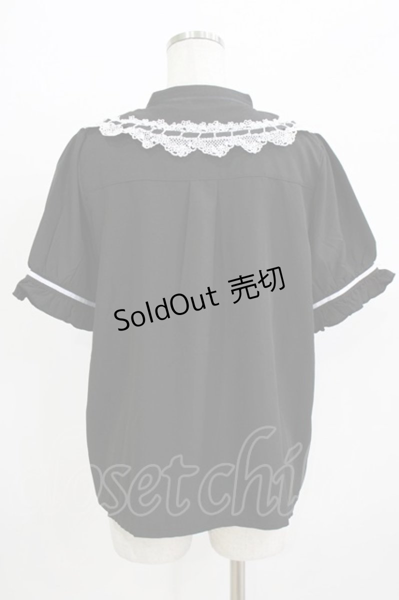 画像3: axes femme / カットワークブラウス L ブラック/ホワイト H-26-04-07-069-AX-BL-NS-ZH (3)