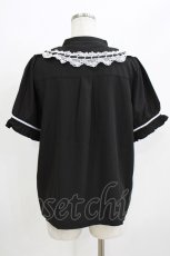 画像3: axes femme / カットワークブラウス L ブラック/ホワイト H-26-04-07-069-AX-BL-NS-ZH (3)