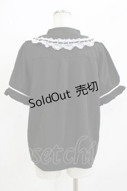 画像3: axes femme / カットワークブラウス L ブラック/ホワイト H-26-04-07-069-AX-BL-NS-ZH