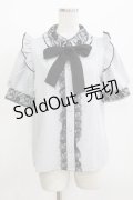 NOEMIE / レース切替ブラウス M グレー/ブラック H-26-04-07-071-LO-BL-NS-ZH