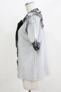 画像2: NOEMIE / レース切替ブラウス M グレー/ブラック H-26-04-07-071-LO-BL-NS-ZH