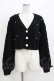 画像1: NOEMIE / パールボタンカーディガン M ブラック H-26-04-07-073-LO-TO-NS-ZH (1)