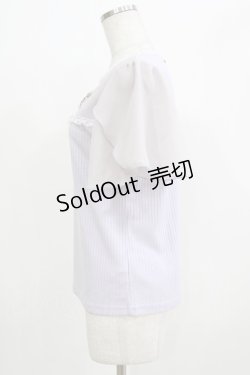 画像2: axes femme / お花手刺繍カットプルオーバー M ラベンダー H-26-04-07-076-AX-TO-NS-ZH