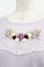 画像4: axes femme / お花手刺繍カットプルオーバー M ラベンダー H-26-04-07-076-AX-TO-NS-ZH (4)