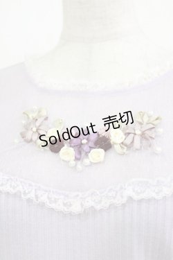 画像4: axes femme / お花手刺繍カットプルオーバー M ラベンダー H-26-04-07-076-AX-TO-NS-ZH