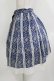 画像2: axes femme / バラ×ストライプ柄スカート M ブルー H-26-04-07-013-AX-OP-NS-ZH (2)