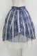画像3: axes femme / バラ×ストライプ柄スカート M ブルー H-26-04-07-013-AX-OP-NS-ZH (3)