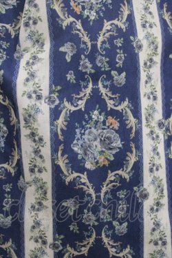 画像4: axes femme / バラ×ストライプ柄スカート M ブルー H-26-04-07-013-AX-OP-NS-ZH