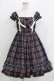 画像1: BABY,THE STARS SHINE BRIGHT / タータンチェックカチューシャ&リボンミニ袖ジャンパースカートセット Free ネイビー H-26-04-07-014-BA-OP-NS-ZH (1)