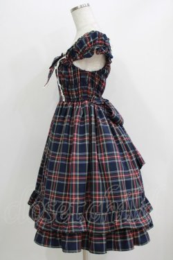 画像2: BABY,THE STARS SHINE BRIGHT / タータンチェックカチューシャ&リボンミニ袖ジャンパースカートセット Free ネイビー H-26-04-07-014-BA-OP-NS-ZH