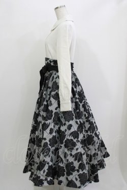 画像2: Favorite / 花柄ドッキングワンピース M~L オフ/ブラック H-26-04-07-015-LO-OP-NS-ZH