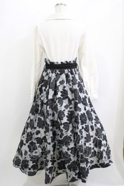 画像3: Favorite / 花柄ドッキングワンピース M~L オフ/ブラック H-26-04-07-015-LO-OP-NS-ZH