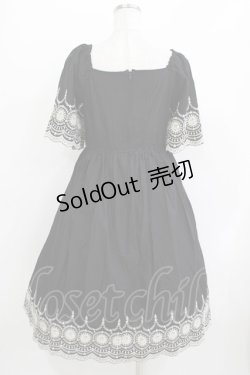 画像3: SERAPHIM / 薔薇のスカラップレースワンピース Free ブラック H-26-04-07-016-LO-OP-NS-ZH