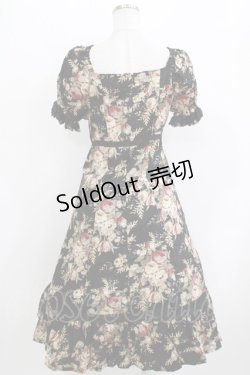 画像3: SERAPHIM / 花柄ワンピース Free ブラック H-26-04-07-017-LO-OP-NS-ZH