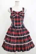 Angelic Pretty / Fancyタータンチェックジャンパースカート Free ネイビー H-26-04-08-003-AP-OP-NS-ZH