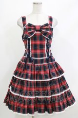 Angelic Pretty / Fancyタータンチェックジャンパースカート Free ネイビー H-26-04-08-003-AP-OP-NS-ZH
