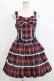 画像1: Angelic Pretty / Fancyタータンチェックジャンパースカート Free ネイビー H-26-04-08-003-AP-OP-NS-ZH (1)