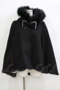 To Alice / ふわふわラビットマントコート(中綿入り) Free ブラック H-26-04-08-027-LO-CO-NS-ZH