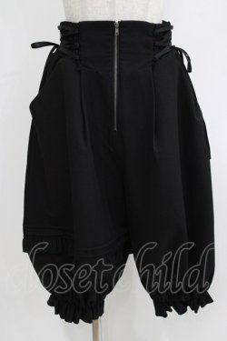 画像1: NIBBLE POISON / バルーンアシメフリルパンツ M ブラック H-26-04-08-030-0-PA-NS-ZH