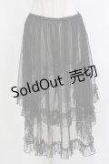 瑶瑶 裙工作室（海外ロリータブランド） / チュールオーバースカート L ブラック H-26-04-08-032-PU-SK-NS-ZH