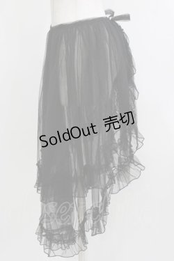 画像2: 瑶瑶 裙工作室（海外ロリータブランド） / チュールオーバースカート L ブラック H-26-04-08-032-PU-SK-NS-ZH