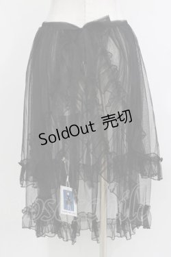 画像3: 瑶瑶 裙工作室（海外ロリータブランド） / チュールオーバースカート L ブラック H-26-04-08-032-PU-SK-NS-ZH