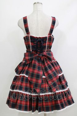 画像3: Angelic Pretty / Fancyタータンチェックジャンパースカート Free ネイビー H-26-04-08-003-AP-OP-NS-ZH