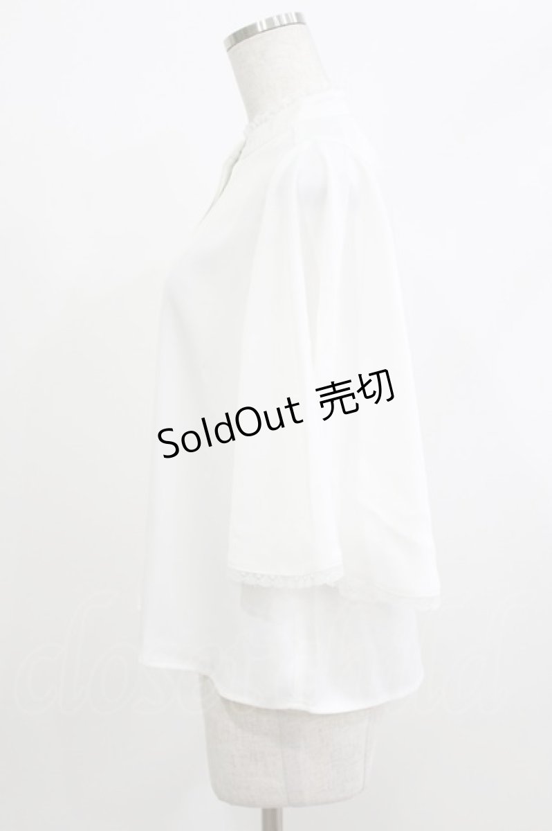 画像2: an another angelus / レース使いケープスリーブブラウス Free OFFWHITE H-26-04-08-035-CA-BL-NS-ZH (2)