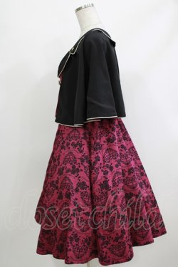 画像2: metamorphose / ハートダマスクジレ風ジャンパースカート サイズ1 ボルドー H-26-04-08-004-ME-OP-NS-ZH