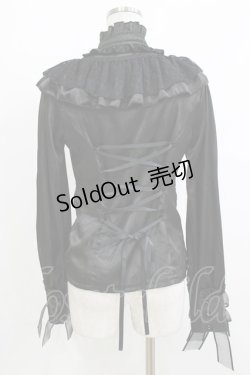 画像3: Pretty・G（海外ロリータブランド） / サテンブラウス M ブラック H-26-04-08-042-PU-BL-NS-ZH