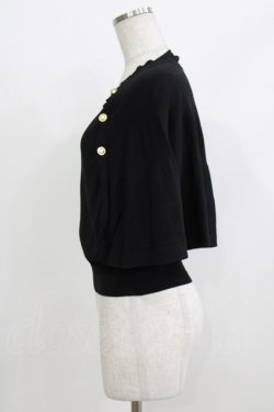 画像2: an another angelus / チェーン付きダブル釦2wayケープニット Free BLACK H-26-04-08-044-CA-TO-NS-ZH