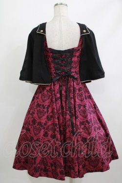 画像3: metamorphose / ハートダマスクジレ風ジャンパースカート サイズ1 ボルドー H-26-04-08-004-ME-OP-NS-ZH