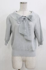 画像1: F&A / 3WAYオーガンジーリボンニットプルオーバー Free BLUE GRAY H-26-04-08-048-LO-TO-NS-ZH (1)