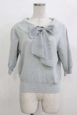 画像1: F&A / 3WAYオーガンジーリボンニットプルオーバー Free BLUE GRAY H-26-04-08-048-LO-TO-NS-ZH