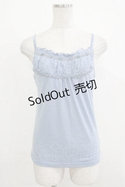 画像1: axes femme / レース切替キャミソール M ブルー H-26-04-08-051-AX-TO-NS-ZH
